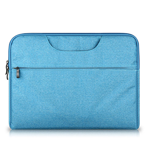 Suave Terciopelo Tela Bolsa Funda S03 para Huawei Matebook X Pro (2020) 13.9 Azul Cielo