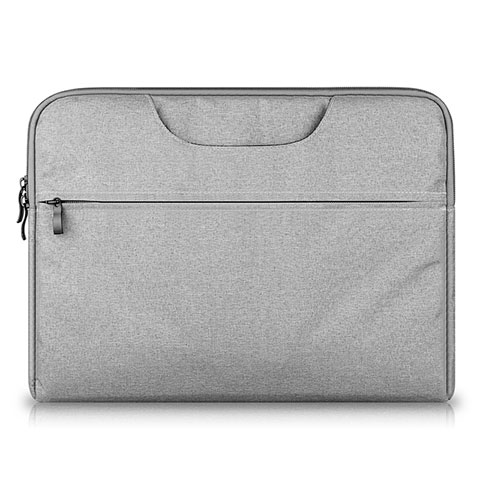 Suave Terciopelo Tela Bolsa Funda S03 para Huawei Matebook X Pro (2020) 13.9 Gris