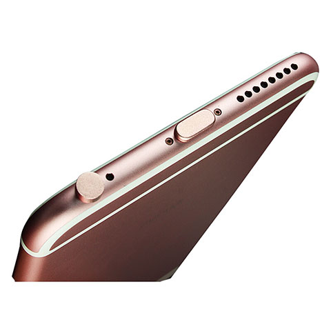 Tapon Antipolvo Lightning USB Jack J02 para Apple iPhone 5C Oro Rosa