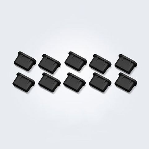 Tapon Antipolvo USB-C Jack Type-C Universal 10PCS H01 para Apple iPhone 16 Negro