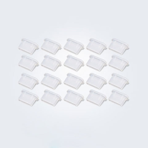 Tapon Antipolvo USB-C Jack Type-C Universal 20PCS para Apple iPhone 15 Blanco