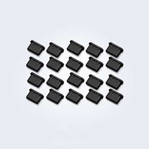 Tapon Antipolvo USB-C Jack Type-C Universal 20PCS para Apple iPhone 15 Plus Negro