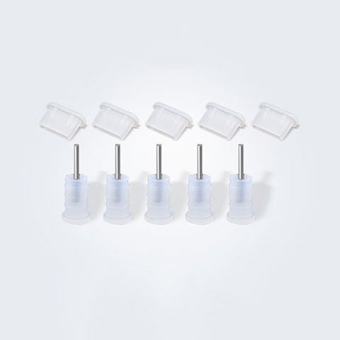 Tapon Antipolvo USB-C Jack Type-C Universal 5PCS para Apple iPhone 16 Blanco