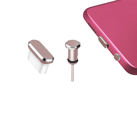 Tapon Antipolvo USB-C Jack Type-C Universal H12 para Apple iPhone 15 Oro Rosa