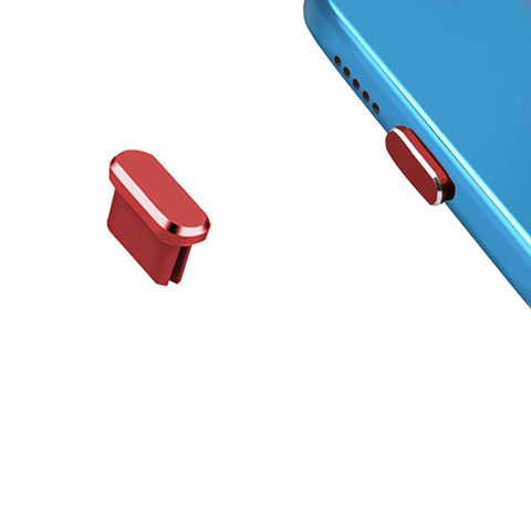 Tapon Antipolvo USB-C Jack Type-C Universal H13 para Apple iPad Pro 12.9 (2022) Rojo