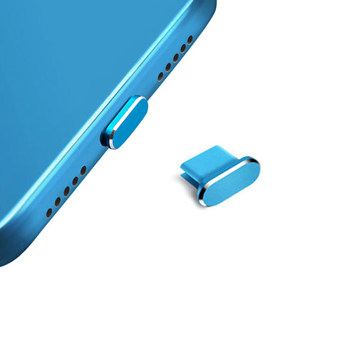Tapon Antipolvo USB-C Jack Type-C Universal H14 para Apple iPhone 15 Pro Azul