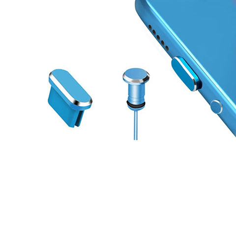 Tapon Antipolvo USB-C Jack Type-C Universal H15 para Apple iPad Pro 12.9 (2021) Azul