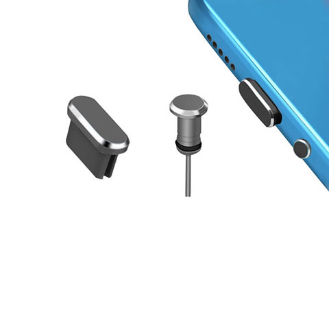 Tapon Antipolvo USB-C Jack Type-C Universal H15 para Apple iPad Pro 12.9 (2021) Gris Oscuro