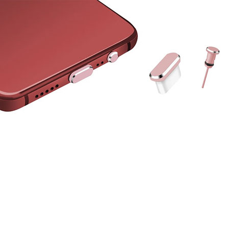 Tapon Antipolvo USB-C Jack Type-C Universal H17 para Apple iPhone 15 Oro Rosa