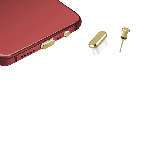 Tapon Antipolvo USB-C Jack Type-C Universal H17 para Apple iPhone 16 Pro Max Oro