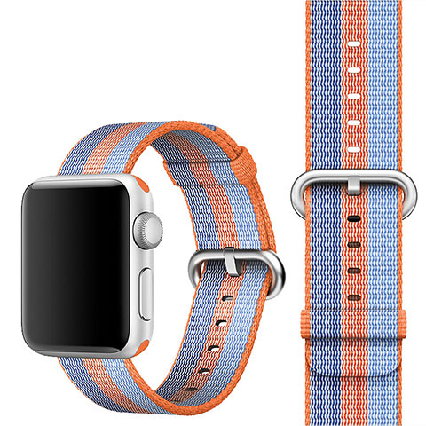 Tela Correa De Reloj Pulsera Eslabones para Apple iWatch 2 38mm Naranja