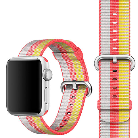 Tela Correa De Reloj Pulsera Eslabones para Apple iWatch 2 38mm Rojo