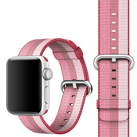 Tela Correa De Reloj Pulsera Eslabones para Apple iWatch 2 42mm Rosa