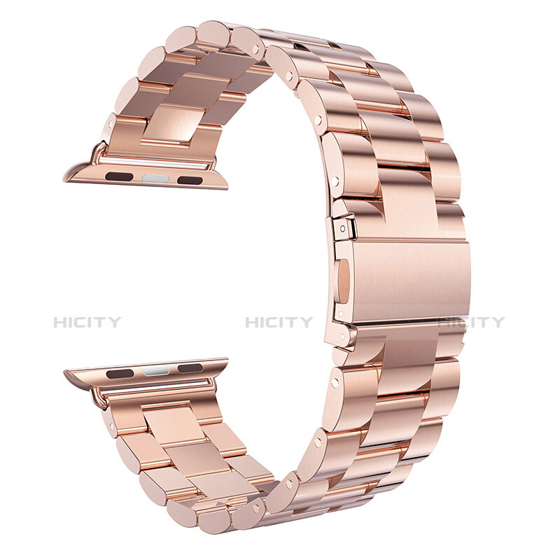 Acero Inoxidable Correa De Reloj Pulsera Eslabones para Apple iWatch 2 38mm Oro Rosa