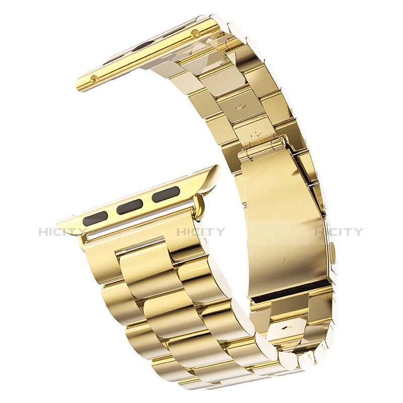 Acero Inoxidable Correa De Reloj Pulsera Eslabones para Apple iWatch 3 38mm Oro