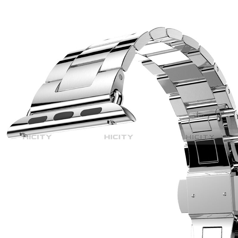 Acero Inoxidable Correa De Reloj Pulsera Eslabones para Apple iWatch 4 44mm Plata