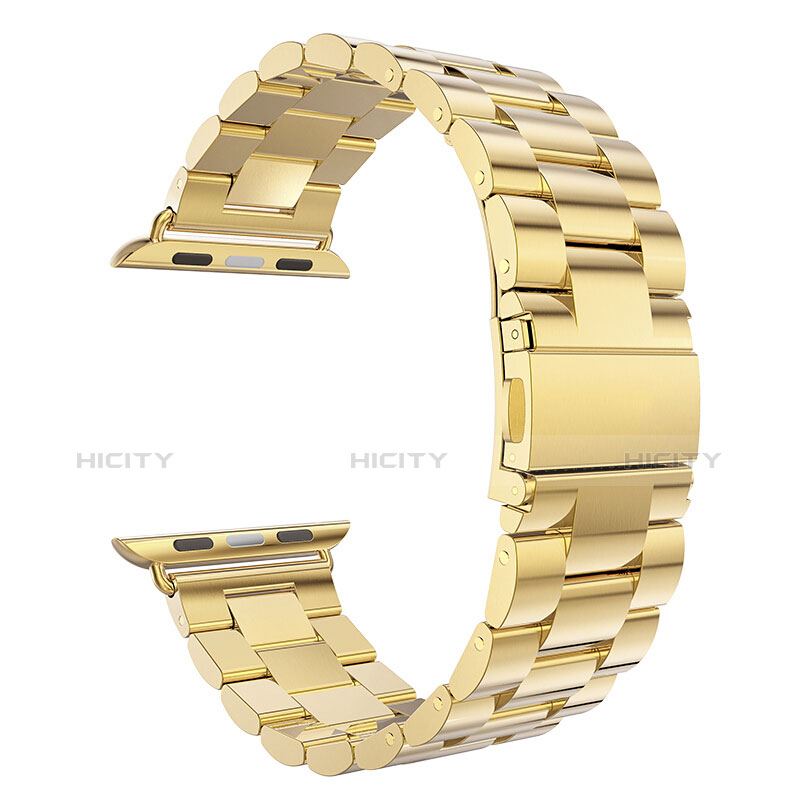 Acero Inoxidable Correa De Reloj Pulsera Eslabones para Apple iWatch 42mm Oro