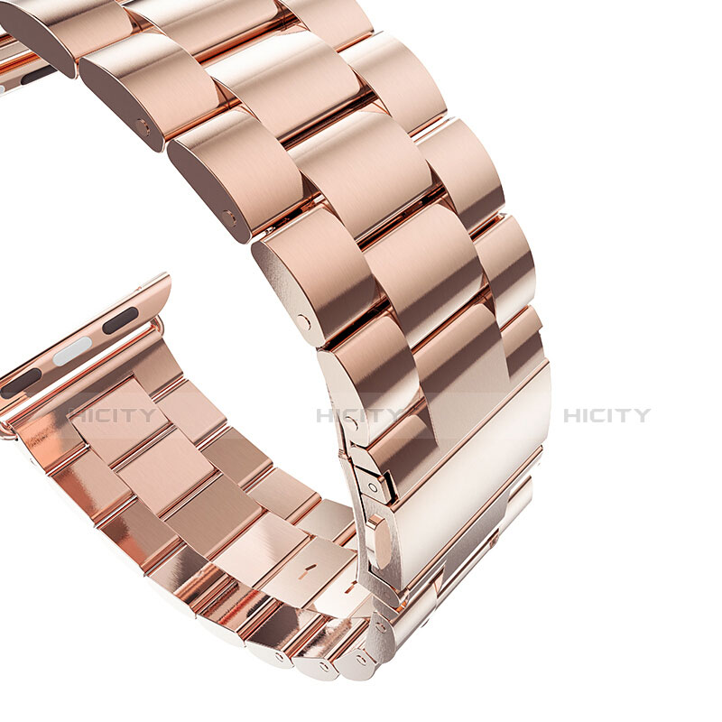 Acero Inoxidable Correa De Reloj Pulsera Eslabones para Apple iWatch 42mm Oro Rosa