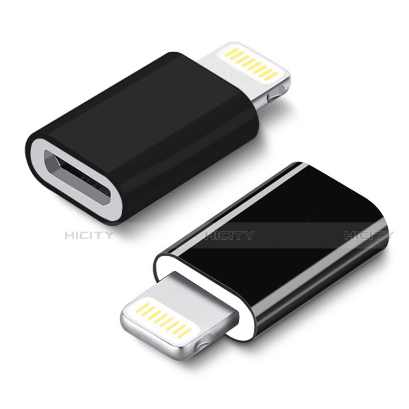 Cable Adaptador Android Micro USB a Lightning USB H01 para Apple iPhone 12 Max Negro