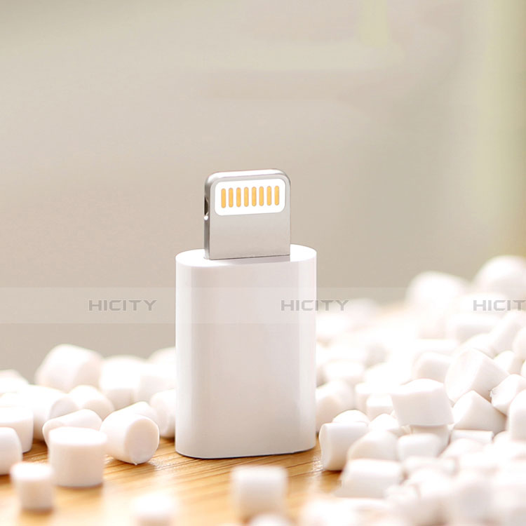 Cable Adaptador Android Micro USB a Lightning USB H01 para Apple iPhone 13 Mini Blanco