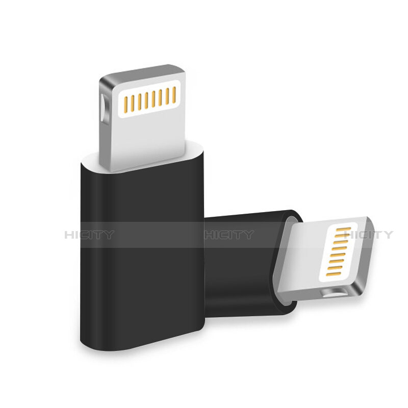 Cable Adaptador Android Micro USB a Lightning USB H01 para Apple iPhone 13 Pro Max Negro