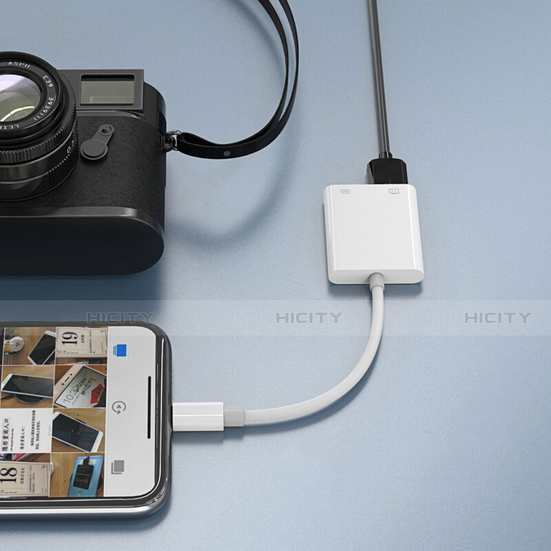 Cable Adaptador Lightning a USB OTG H01 para Apple iPad Air 2 Blanco