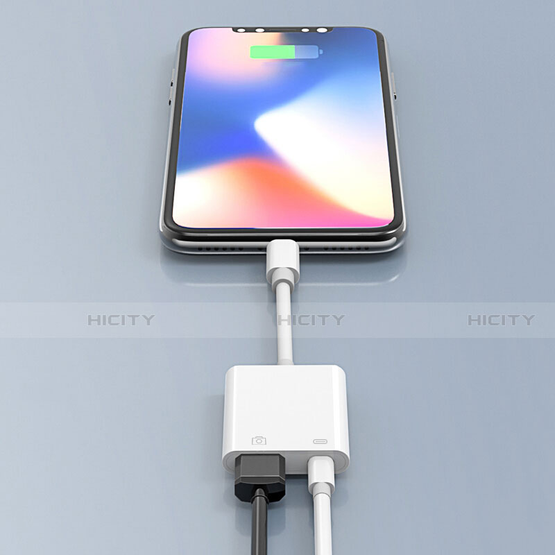 Cable Adaptador Lightning a USB OTG H01 para Apple iPad Mini 4 Blanco