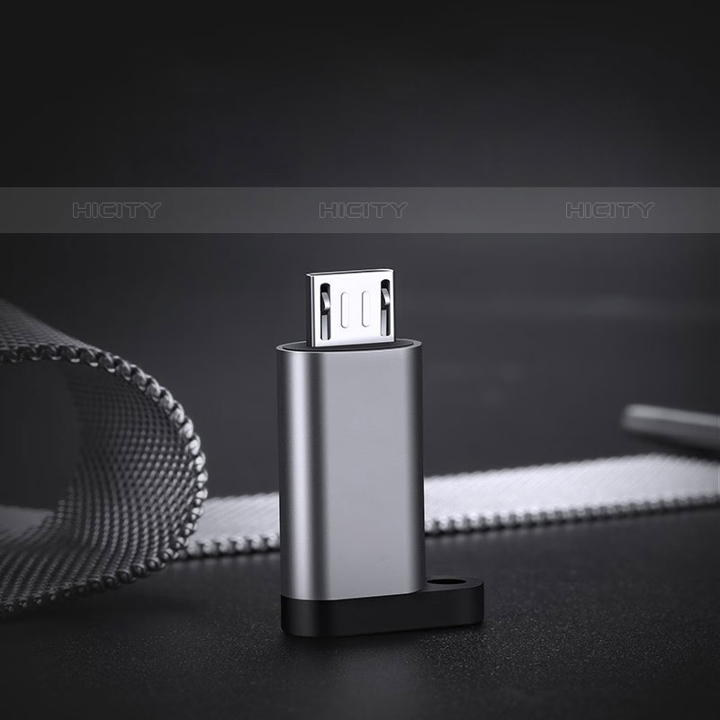 Cable Adaptador Type-C USB-C a Mocro USB-B H02 para Apple iPad Air 5 10.9 (2022) Gris Oscuro