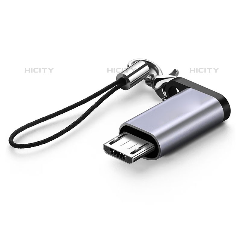 Cable Adaptador Type-C USB-C a Mocro USB-B H02 para Apple iPad Air 5 10.9 (2022) Gris Oscuro