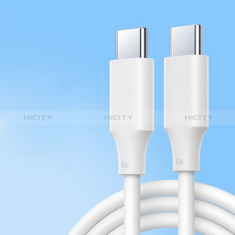 Cable Adaptador Type-C USB-C a Type-C USB-C 100W H04 para Apple iPad Pro 11 (2021) Blanco