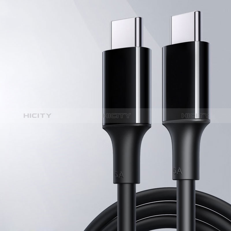 Cable Adaptador Type-C USB-C a Type-C USB-C 100W H04 para Apple iPad Pro 11 (2021) Negro