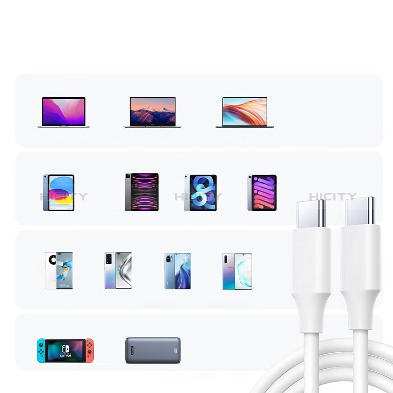 Cable Adaptador Type-C USB-C a Type-C USB-C 60W H04 para Apple iPad Pro 11 (2021)