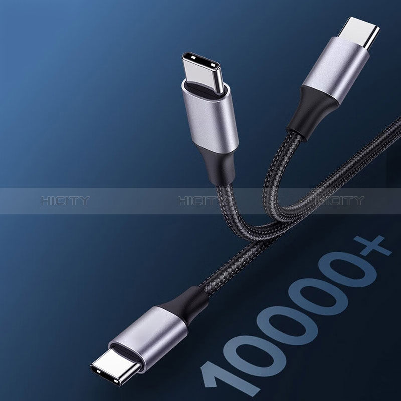 Cable Adaptador Type-C USB-C a Type-C USB-C 60W para Apple iPad Air 5 10.9 (2022) Gris Oscuro