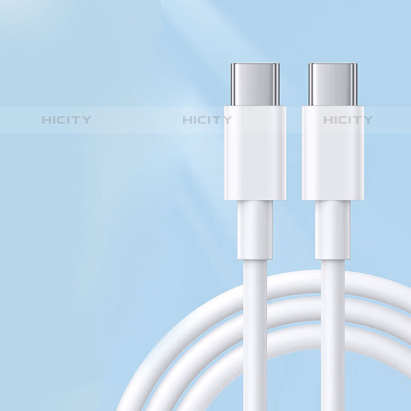 Cable Adaptador Type-C USB-C a Type-C USB-C 6A para Apple iPad Pro 12.9 (2021) Blanco