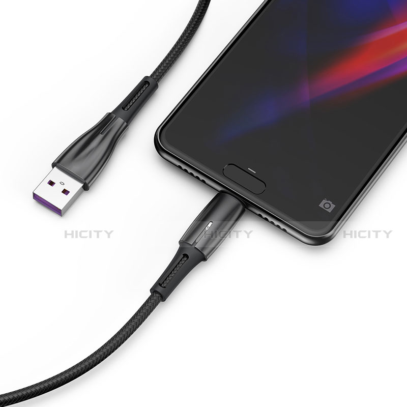 Cable Type-C Android Universal T12 para Apple iPhone 15 Pro Max Negro