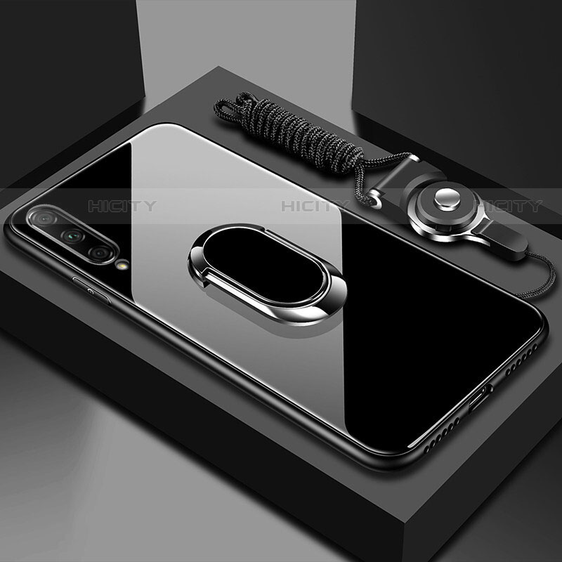 Carcasa Bumper Funda Silicona Espejo con Magnetico Anillo de dedo Soporte para Huawei P Smart Pro (2019)