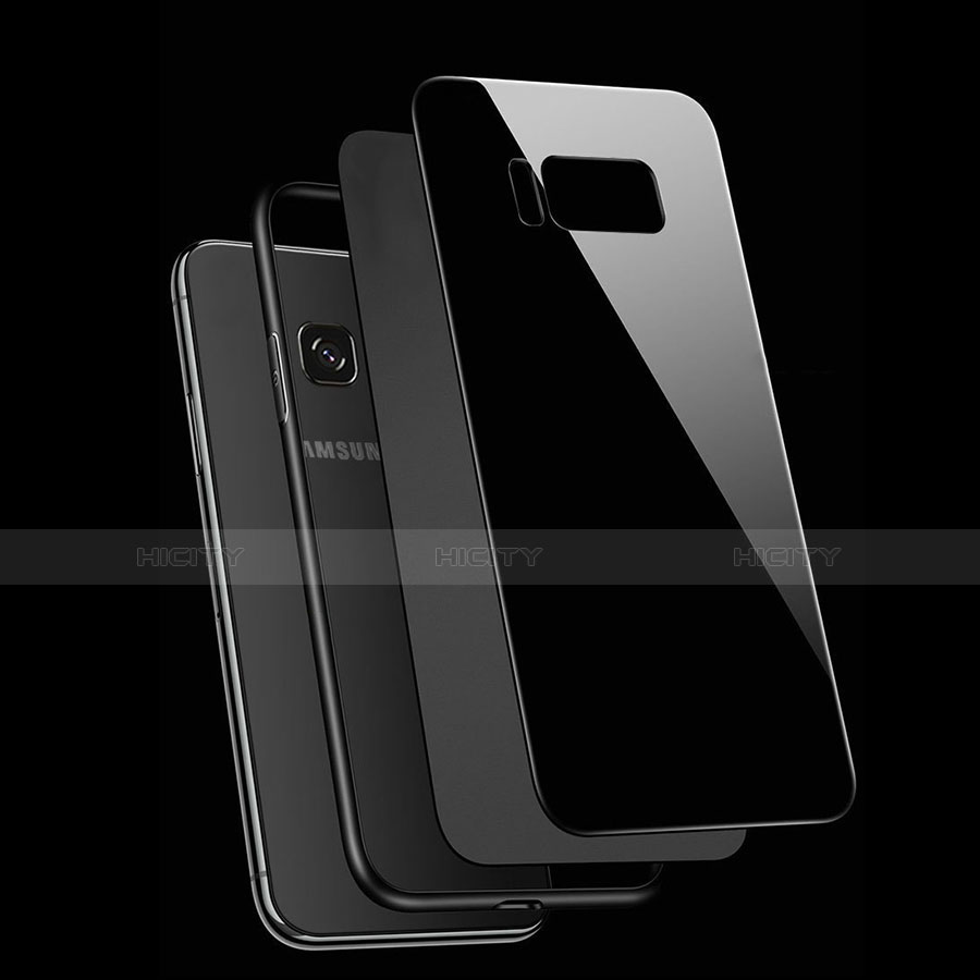 Carcasa Bumper Funda Silicona Espejo con Magnetico Anillo de dedo Soporte para Samsung Galaxy S8