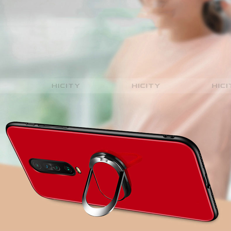 Carcasa Bumper Funda Silicona Espejo con Magnetico Anillo de dedo Soporte para Xiaomi Redmi K30i 5G