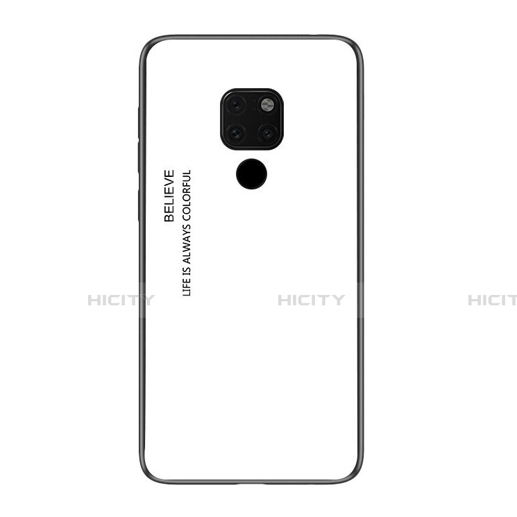 Carcasa Bumper Funda Silicona Espejo Gradiente Arco iris H01 para Huawei Mate 20 X 5G