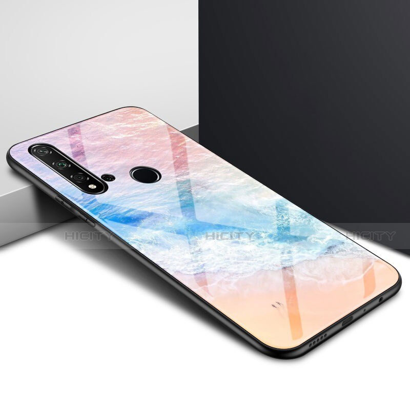 Carcasa Bumper Funda Silicona Espejo Gradiente Arco iris H01 para Huawei P20 Lite (2019)