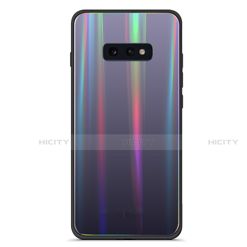 Carcasa Bumper Funda Silicona Espejo Gradiente Arco iris H04 para Samsung Galaxy S10e