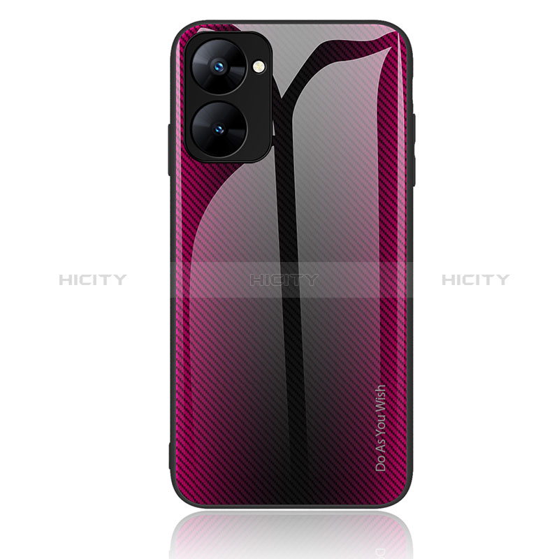 Carcasa Bumper Funda Silicona Espejo Gradiente Arco iris JM1 para Realme 10S 5G