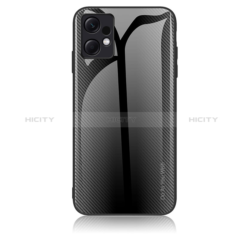 Carcasa Bumper Funda Silicona Espejo Gradiente Arco iris JM1 para Xiaomi Redmi Note 12 4G Negro