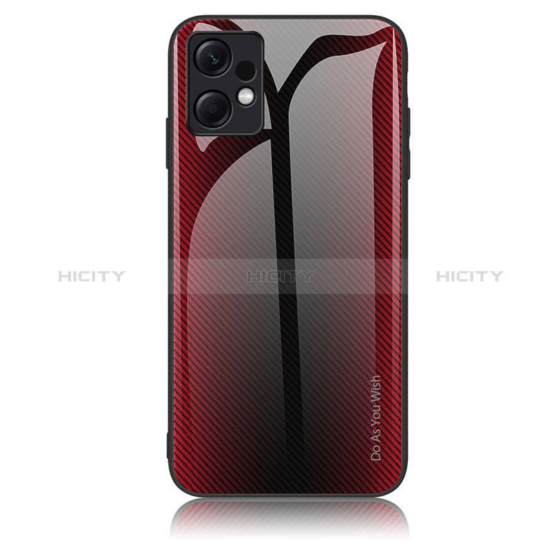 Carcasa Bumper Funda Silicona Espejo Gradiente Arco iris JM1 para Xiaomi Redmi Note 12 4G Rojo