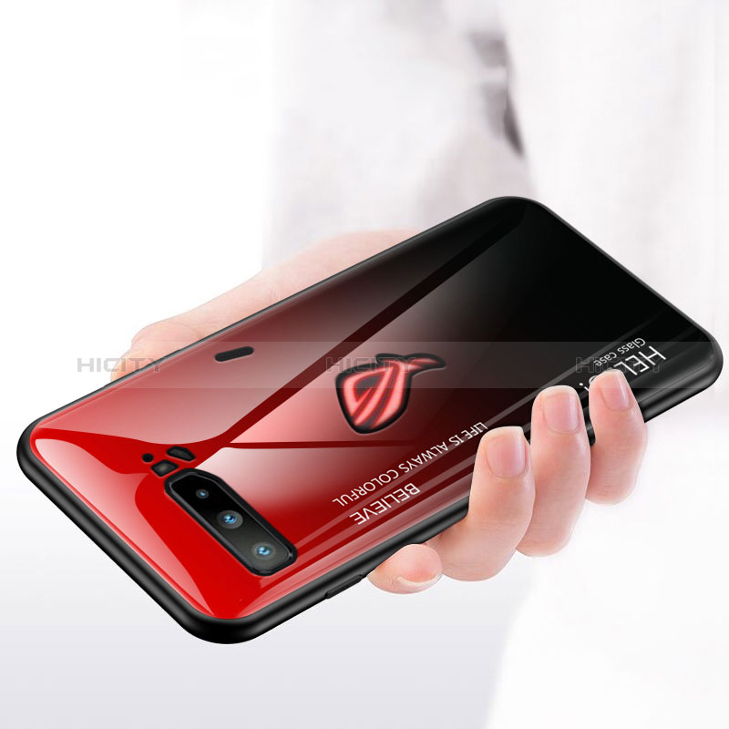 Carcasa Bumper Funda Silicona Espejo Gradiente Arco iris LS1 para Asus ROG Phone 3