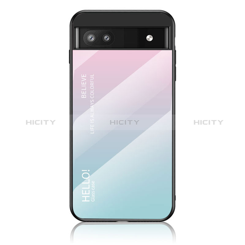 Carcasa Bumper Funda Silicona Espejo Gradiente Arco iris LS1 para Google Pixel 6a 5G