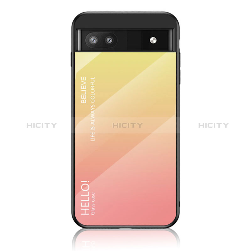 Carcasa Bumper Funda Silicona Espejo Gradiente Arco iris LS1 para Google Pixel 6a 5G