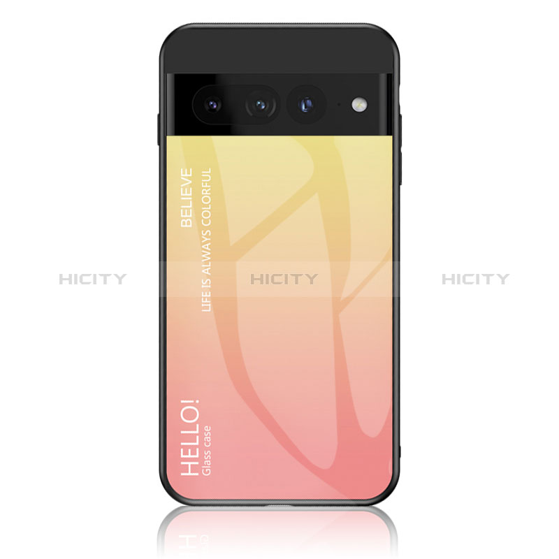 Carcasa Bumper Funda Silicona Espejo Gradiente Arco iris LS1 para Google Pixel 7 Pro 5G