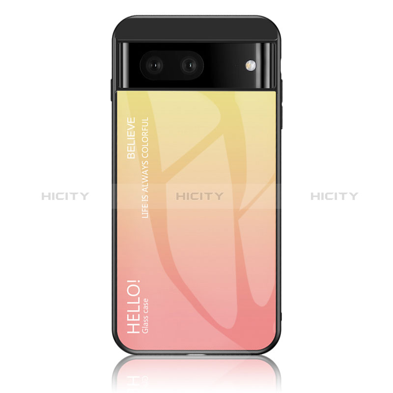 Carcasa Bumper Funda Silicona Espejo Gradiente Arco iris LS1 para Google Pixel 7a 5G