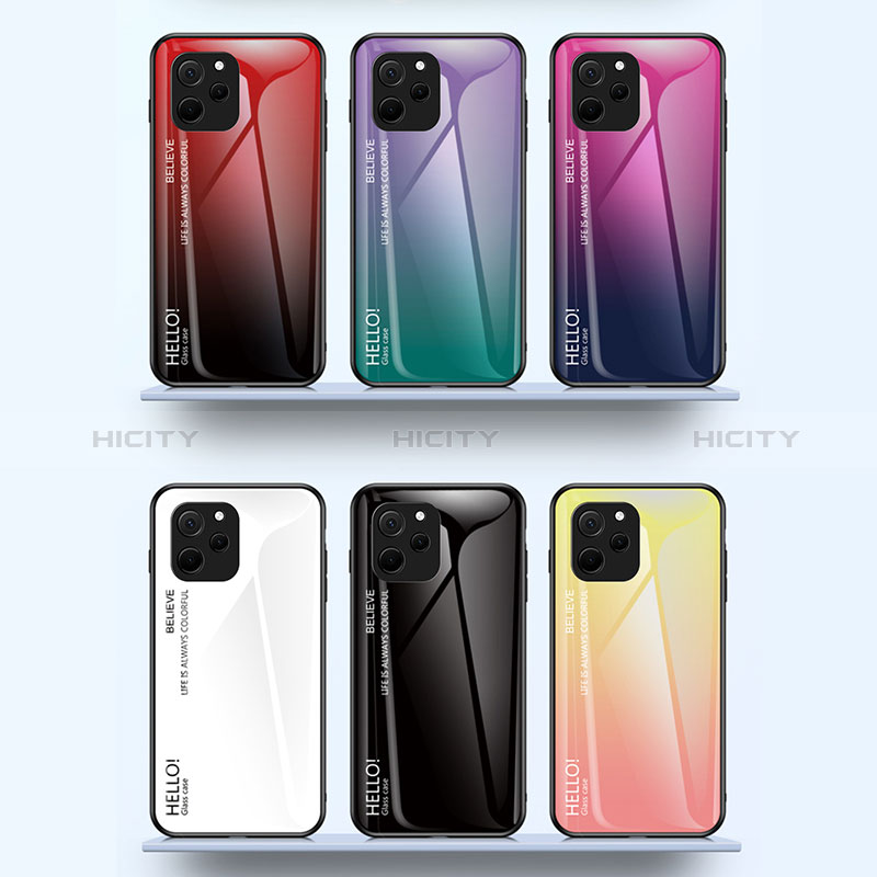 Carcasa Bumper Funda Silicona Espejo Gradiente Arco iris LS1 para Huawei Enjoy 50z